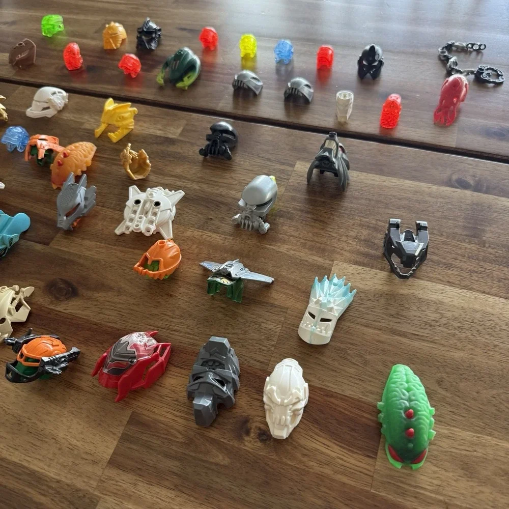 LEGO BIONICLE Hero Factory Bulk Lot of Masks Brains Parts Pieces SEE PICTURES!